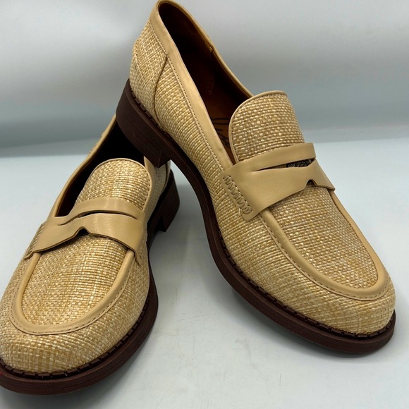 Zodiac Shoes - Zodiac Cream and Tan Textured Loafers
